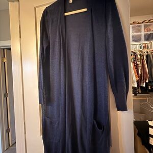 Halogen Deep Blue long Cardigan
